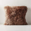 20" BROWN OMBRE SHEEPSKIN THROW PILLOW