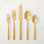 20-PIECE ESSENCE BRUSHED CHAMPAGNE GOLD FLATWARE SET