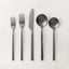 20-PIECE HAZE BRUSHED GUNMETAL FLATWARE SET