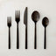 20-PIECE RUSH BRUSHED BLACK FLATWARE SET