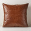 23" LENI BROWN LEATHER THROW PILLOW