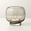 COCO DARK GREY GLASS TEALIGHT CANDLE HOLDER