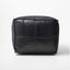 LEATHER BLACK POUF