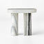 LIVELLO WHITE MARBLE SIDE TABLE