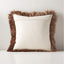 20" BROWN OMBRE SHEEPSKIN THROW PILLOW