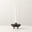 VETRO MATTE BLACK STAINLESS STEEL AND GLASS HURRICANE CANDLE HOLDER