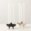 VETRO POLISHED STAINLESS STEEL AND GLASS HURRICANE CANDLE HOLDER