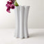 VIX WHITE FLUTED VASE