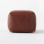 WOVEN LEATHER POUF