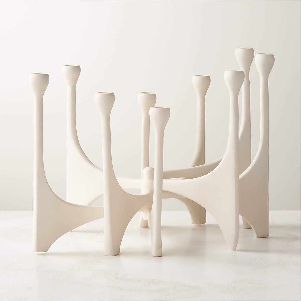 CINQ LARGE MULTI WHITE TAPER CANDLE HOLDER