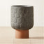 CLEMENTE FOOTED CLAY INDOOR/OUTDOOR PLANTERS