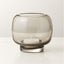 COCO DARK GREY GLASS TEALIGHT CANDLE HOLDER