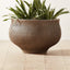 DEL MAR BROWN CLAY INDOOR/OUTDOOR PLANTER 14"