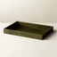 HEATH DARK GREEN LEATHER TRAY