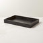 HEATH EMBOSSED BLACK LEATHER TRAY