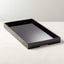 HIGH GLOSS BLACK RECTANGLE TRAY