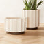 SCALLOP WHITE CLAY INDOOR/OUTDOOR PLANTERS