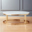 SMART ROUND MARBLE BRASS COFFEE TABLE